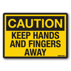 Keep Hands and Fingers Away Safety Decal