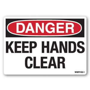 Keep Hands Clear Safety Decal
