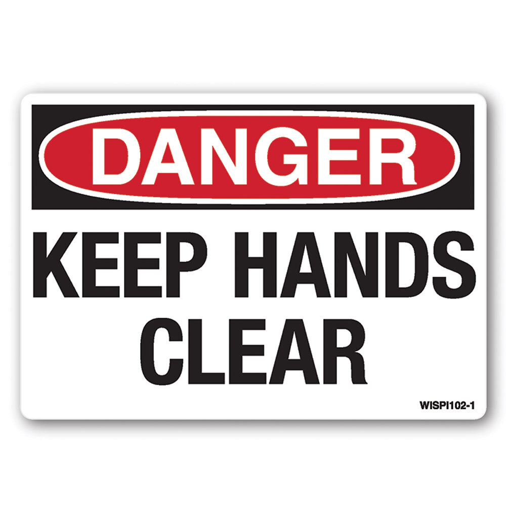 Keep Hands Clear Safety Decal
