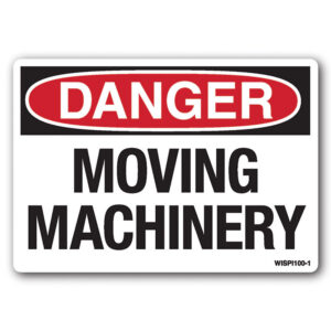 Moving Machinery safety decal