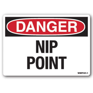 Nip Point Warning Label