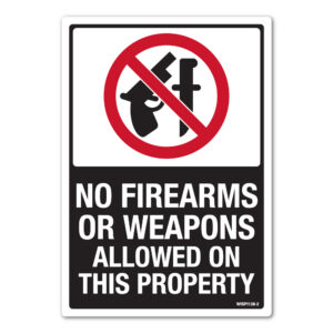 No Firearms or Weapons Decal