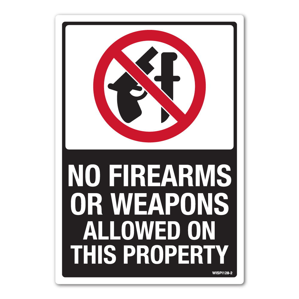 No Firearms or Weapons Decal