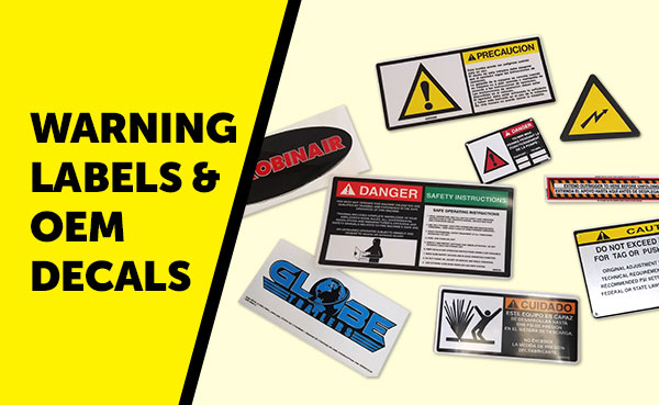 Custom Decals, Labels, and Warning Stickers