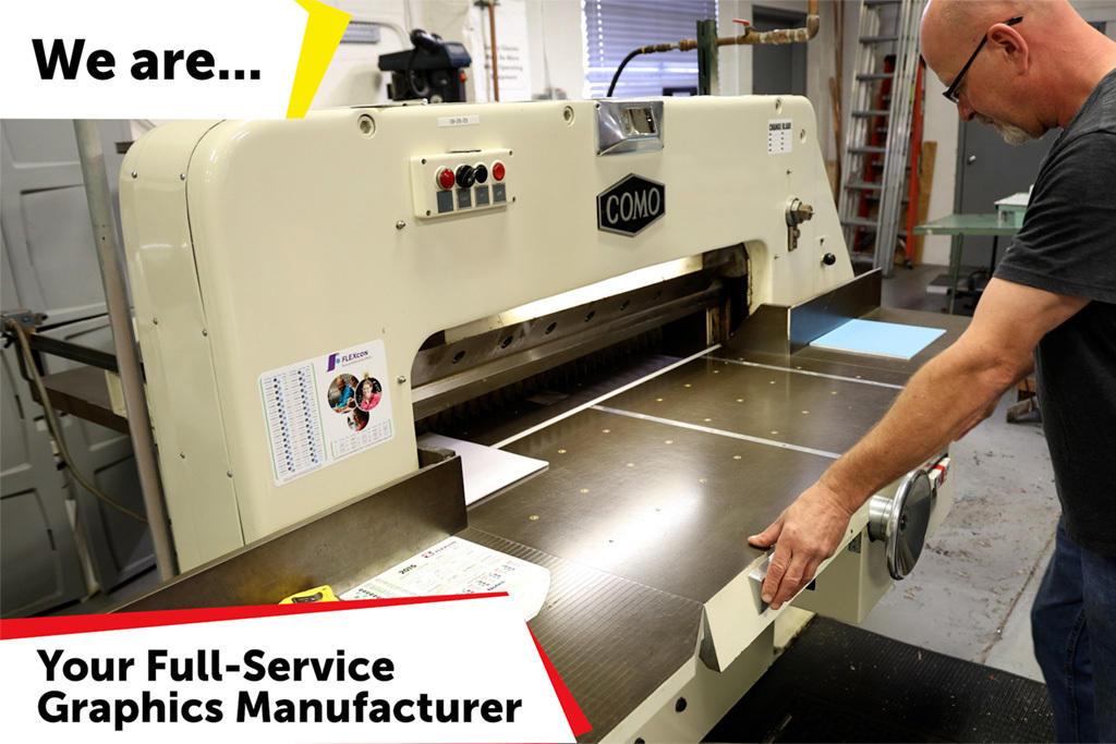 WISPI team member works on decals for OEM customer