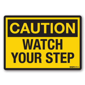 Caution watch your step Safety Decal
