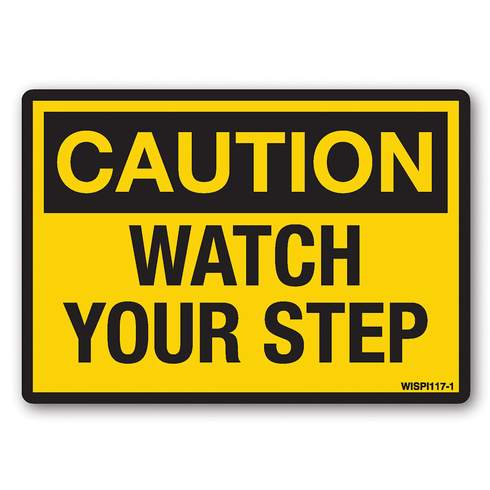 Caution watch your step Safety Decal