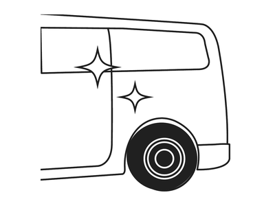 Sparkles mark a clean vehicle panel with no adhesive residue.