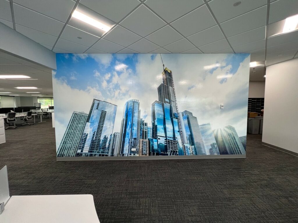 WISPI wall graphics in Siemens, Chicago